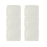 Kit Prato de Sobremesa Oriental Porcelana Branca - 6 Peças