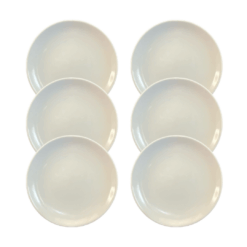 Kit Prato de Pão Coup Porcelana Branca - 6 Peças