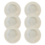 Kit Prato Fundo Plissan Porcelana Branca - Peças