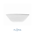 Kit Prato Fundo Plateau Porcelana Branca 23,5x16 cm - 6 Peças - Imagem 4