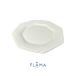 Kit Prato Sobremesa Prisma Porcelana Branca - 6 Peças - Imagem 3