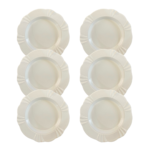 Kit Prato Fundo Soleil Porcelana Branca - 6 Peças