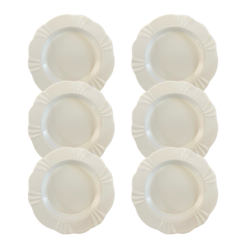 Kit Prato Fundo Soleil Porcelana Branca - 6 Peças