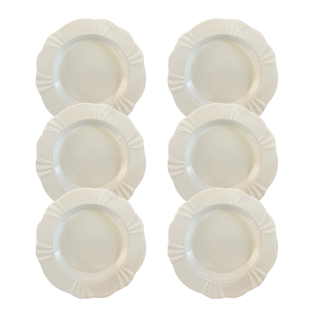 b670ed9cef97b315707acd40779f9394.png Kit Prato Fundo Soleil Porcelana Branca - 6 Peças - Imagem 1