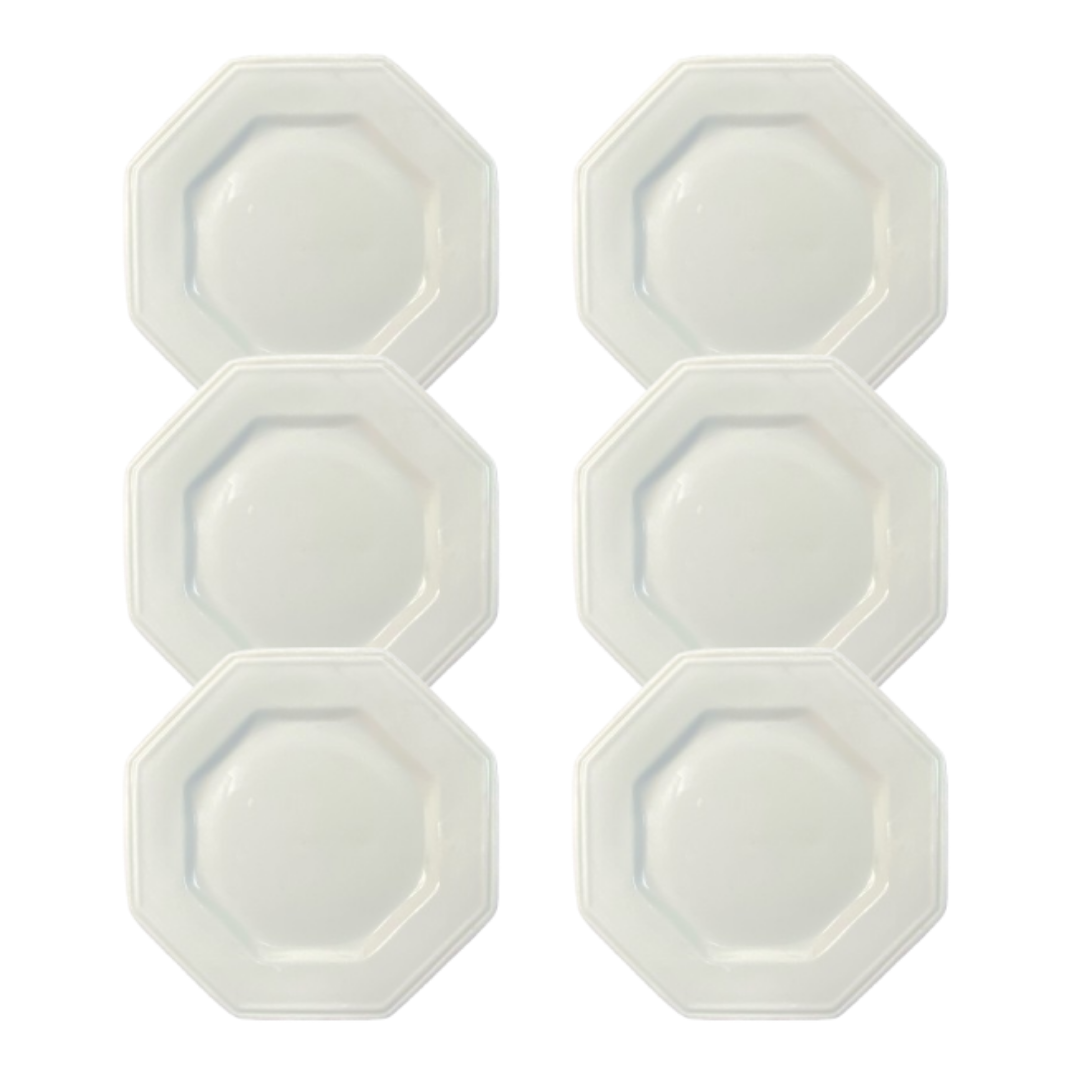 c3107cfa41e4a186ed6e2ee1c545c98e.png Kit Prato Sobremesa Prisma Porcelana Branca - 6 Peças - Imagem 1