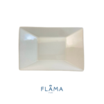 Kit Prato Fundo Plateau Porcelana Branca 23,5x16 cm - 6 Peças - Imagem 2