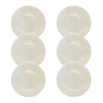 Kit Prato Fundo Coup Porcelana Branca - 6 Peças