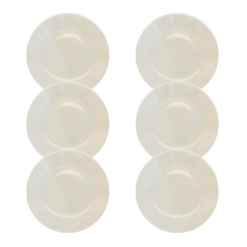 Kit Prato Fundo Coup Porcelana Branca - 6 Peças
