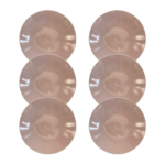 Kit Prato Fundo Orgânico Porcelana Rosa - 6 Peças