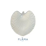 Kit Prato de Sobremesa Relevado Leaves Cerâmica - 6 Peças - Imagem 2