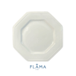 Kit Prato Sobremesa Prisma Porcelana Branca - 6 Peças - Imagem 2