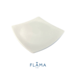 Kit Prato de Sobremesa Oriental Porcelana Branca - 6 Peças - Imagem 3