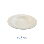 Kit Prato Fundo Bolinha Cerâmica Branca - 6 Peças - Imagem 3