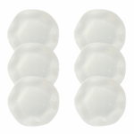 Kit Prato de Sobremesa Ryo 21,5cm Porcelana Branca - 6 Peças