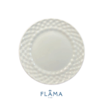 Kit Prato de Sobremesa Plissan Porcelana Branca - 6 Peças - Imagem 2