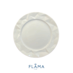 Kit Prato de Sobremesa Edros Porcelana Branca - 6 Peças - Imagem 2