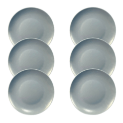 Kit Prato Lanche Color Home Bluestone - 6 Peças