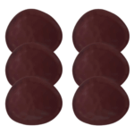 Kit Prato de Lanche Runas Marsala Cerâmica - 6 Peças
