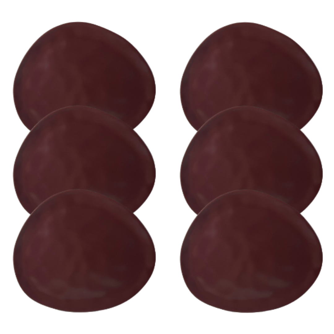 428c50aad57c0d3868d4763fa93514d1.png Kit Prato de Lanche Runas Marsala Cerâmica - 6 Peças - Imagem 1