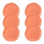 Kit Prato Lanche Organic Terracota Cerâmica - 6 Peças