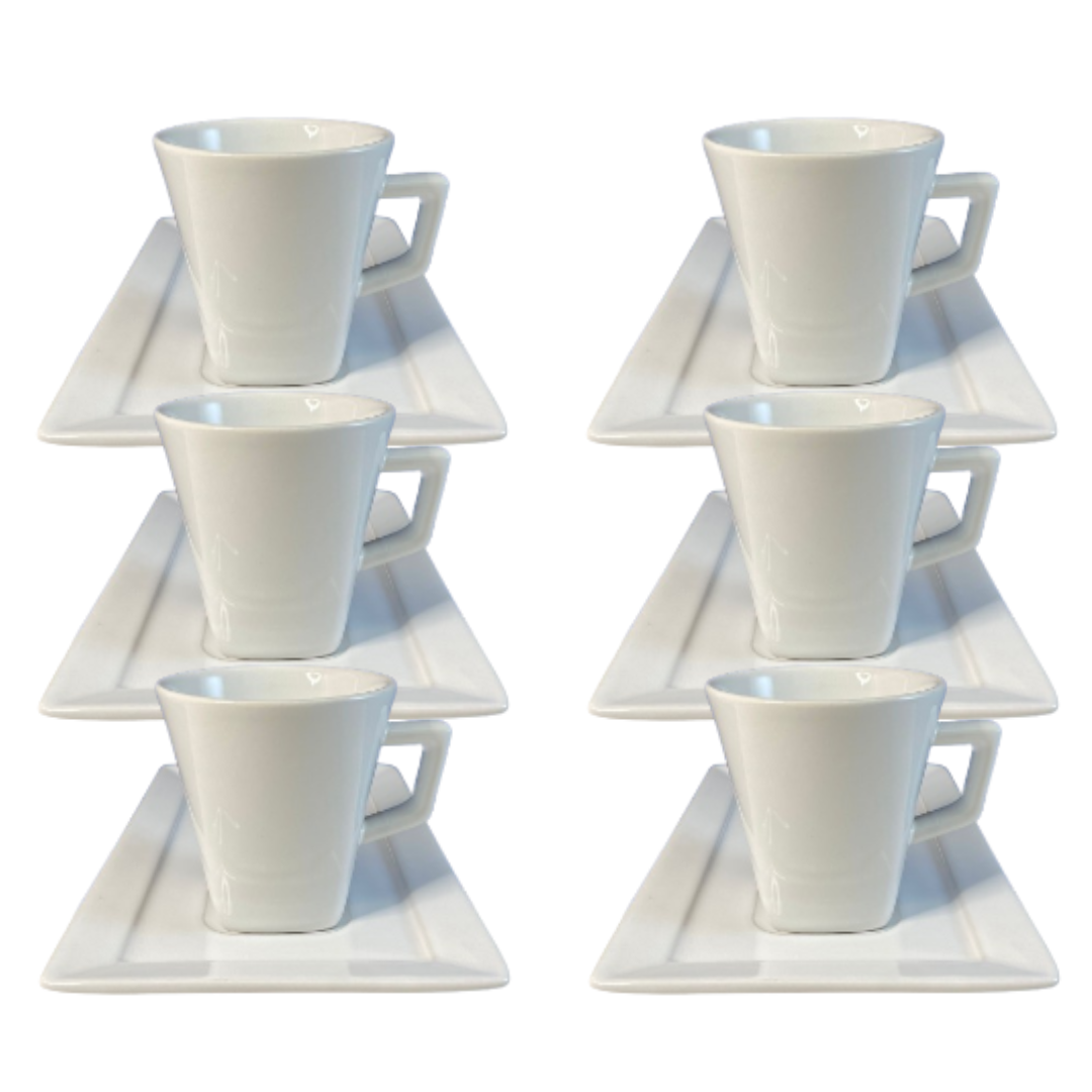 51e2b69a090ff156e035573cf0f17d1b.png Kit Xícara de Chá com Pires Plateau Porcelana Branca – 6 Peças - Imagem 1