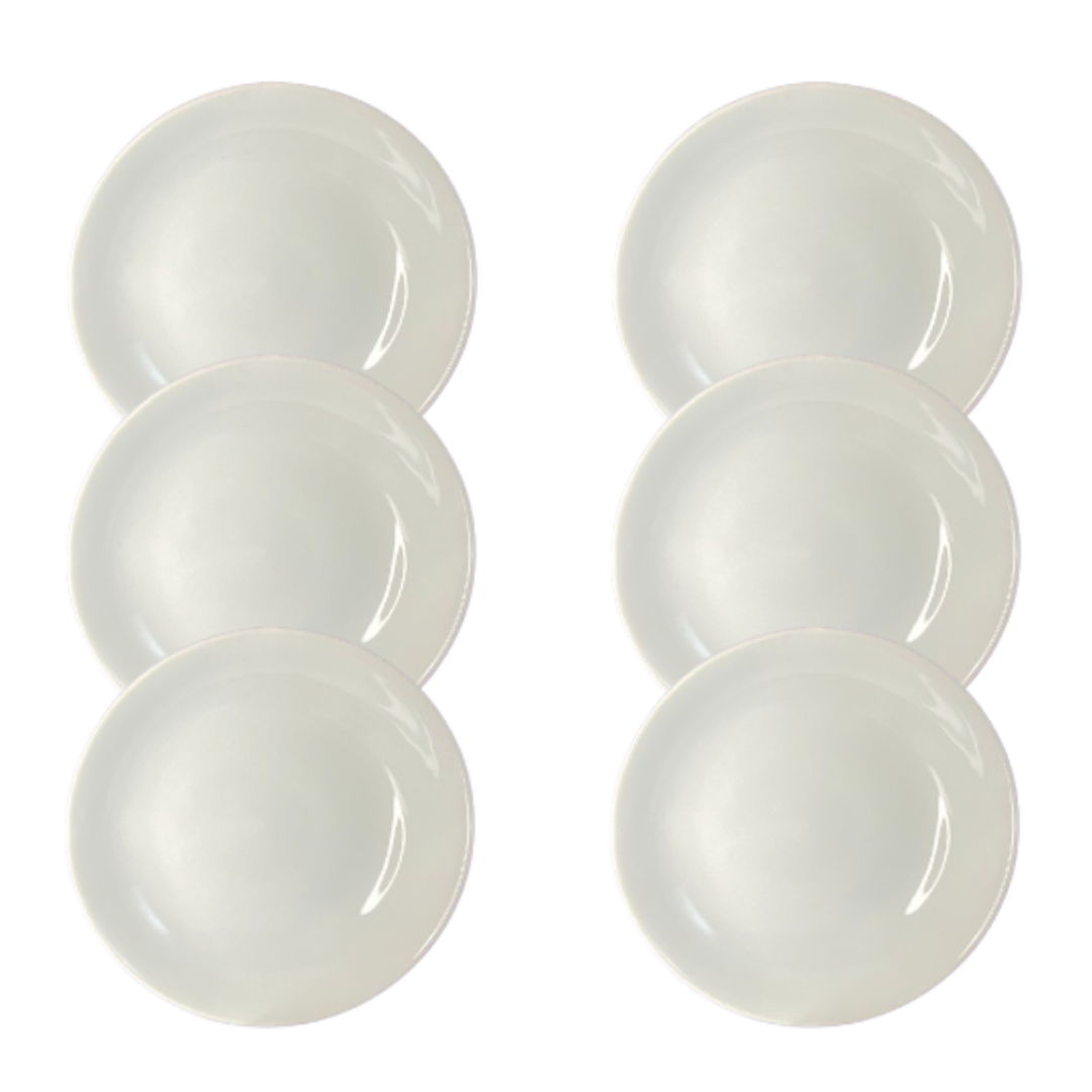 5b1c02e393252a0627cf59de5571a6ab.png Kit Saladeira Pequena Capri Porcelana Branca - 6 Peças - Imagem 1