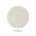 Kit Prato de Sobremesa Luiza Porcelana Branca - 6 Peças - Imagem 2