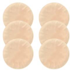 Kit Prato de Sobremesa Orgânico Rosa - 6 Peças