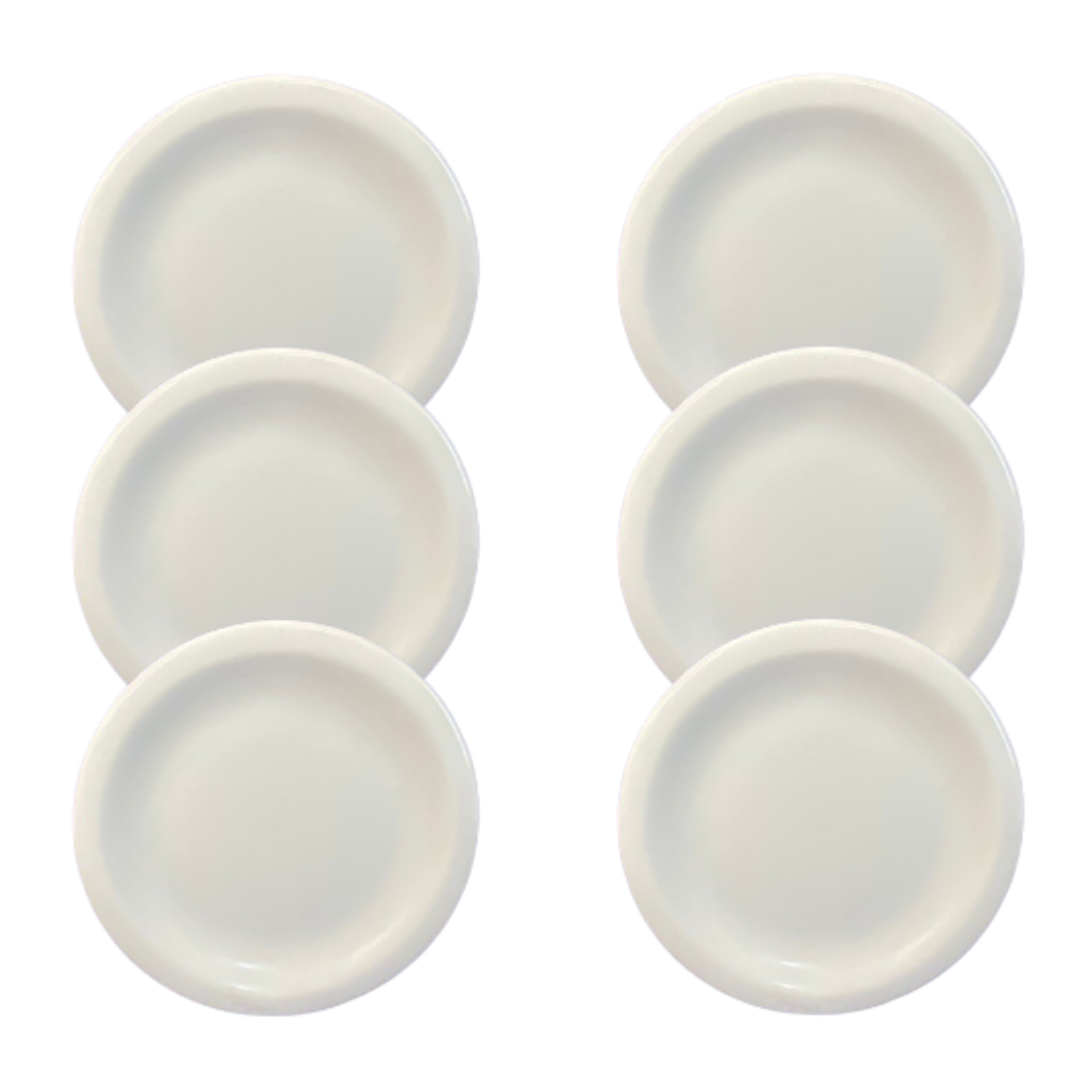 9255b6920ebc74d1cf77f1188a4f928c.png Kit Prato de Pão Iguaçu Porcelana Branca - 6 Peças - Imagem 1