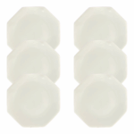 Kit Prato de Sobremesa Orion Porcelana Branca - 6 Peças