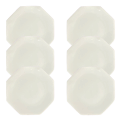 Kit Prato de Sobremesa Orion Porcelana Branca - 6 Peças