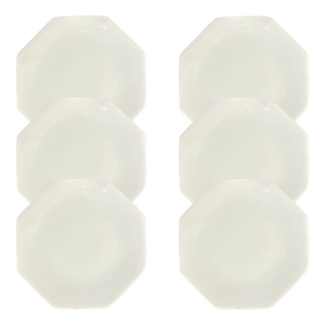 9f6fac8af6701ab3e97795434d4ee91f.png Kit Prato de Sobremesa Orion Porcelana Branca - 6 Peças - Imagem 1