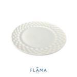 Kit Prato de Sobremesa Plissan Porcelana Branca - 6 Peças - Imagem 3