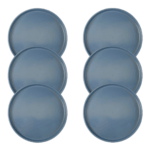 Kit Prato Lanche Edge Bluestone Cerâmica - 6 Peças