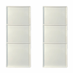 Kit Prato de Pão Americana Porcelana Branca - 6 Peças