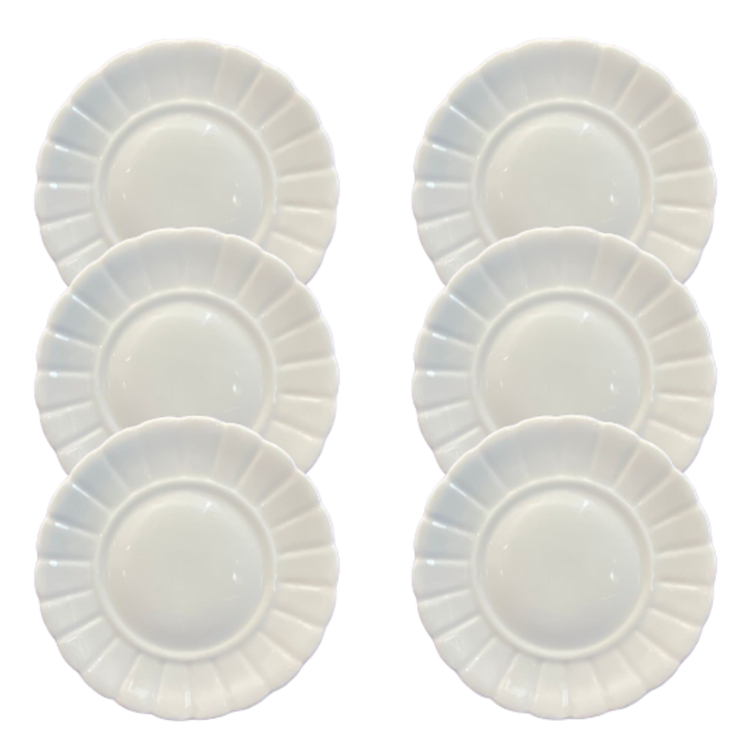 dfc450808ed4b6590431c25ed26d1828.png Kit Prato de Lanche Bia Porcelana Branca - 6 Peças - Imagem 1