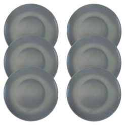 Kit Prato Lanche Color Home Grafite - 6 Peças