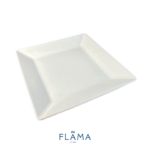 Kit Prato de Sobremesa Quartier 20x20cm Porcelana Branca - 6 Peças - Imagem 3