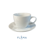 Kit Xícara de Café com Pires Edros Porcelana Branca – 6 Peças - Imagem 2