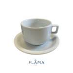 Kit Xícara de Chá com Pires Bar Hotel Porcelana Branca – 6 Peças - Imagem 2