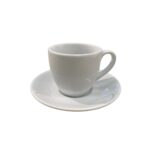 Xícara Restaurante com Pires - Porcelana Branca - Imagem 2