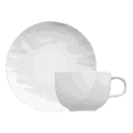 Xícara de Café (com Pires) - Orgânico (Branco)