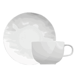 Xícara de Café (com Pires) - Orgânico (Branco)