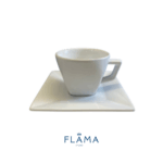 Kit Xícara de Chá com Pires Quartier Porcelana Branca – 6 Peças - Imagem 2