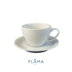 Kit Xícara de Café com Pires Luiza Porcelana Branca – 6 Peças - Imagem 2