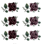 Decalque Rose Gala Mini 30mm - Cartela com 10