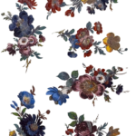 Decalque Floral 596 60mm - Cartela com 6