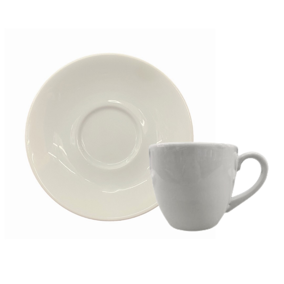 80349182c9d9e4d268b642f0950b2fc6.jpeg Xícara Restaurante com Pires - Porcelana Branca - Imagem 1