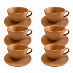 Kit Xícara de Chá Unni Avelã - Cerâmica
