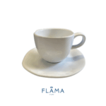 Kit Xícara de Chá com Pires Ryo Porcelana Branca – 6 Peças - Imagem 2